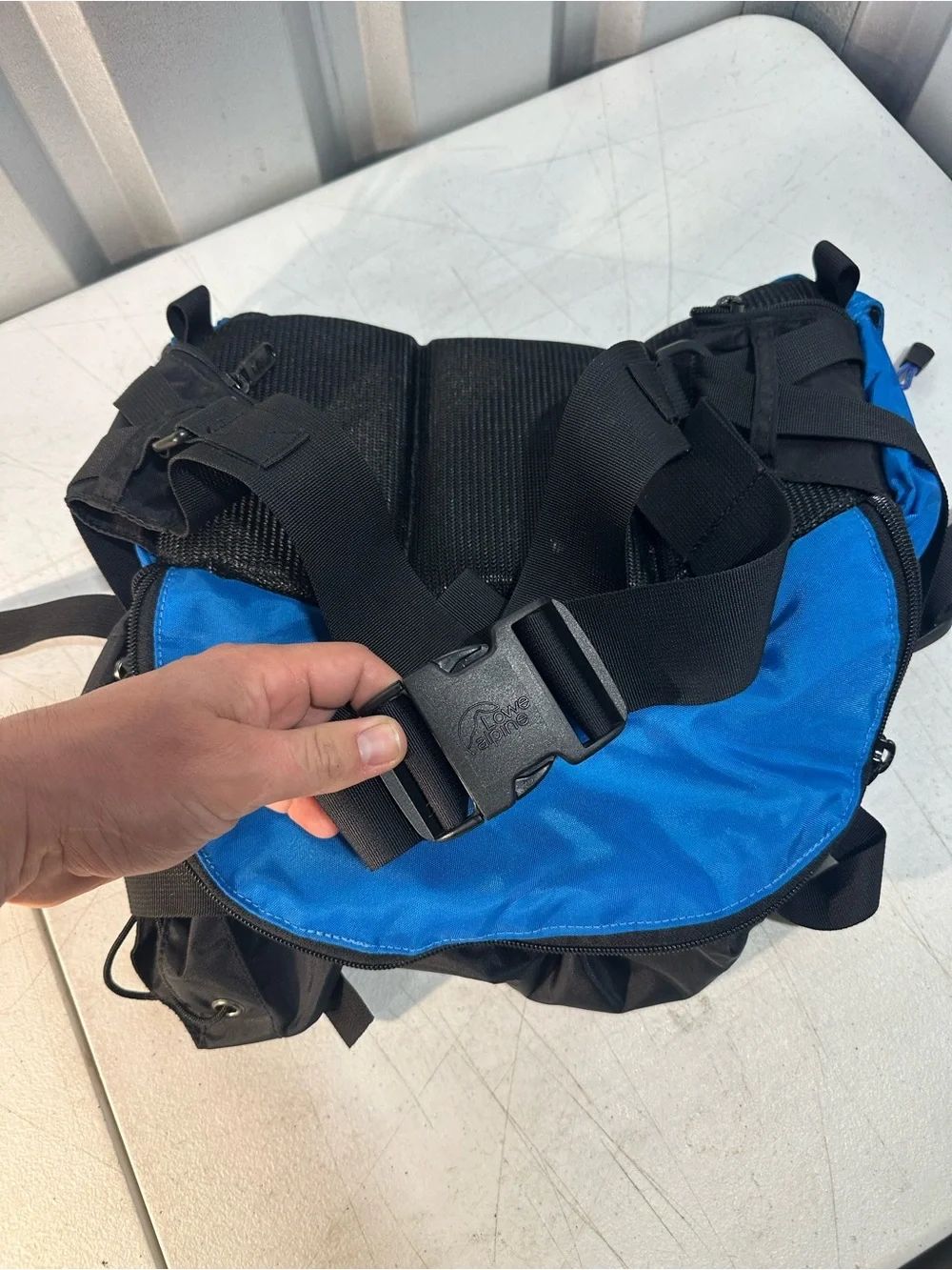 Lowe Alpine Deluxe Belt Pack Blue Vintage Hiking Travel Fanny Pack